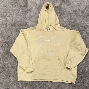 Yellow Hoodie with Mickey Mouse